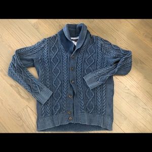 Tommy Hilfiger indigo blue cable-knit cardigan